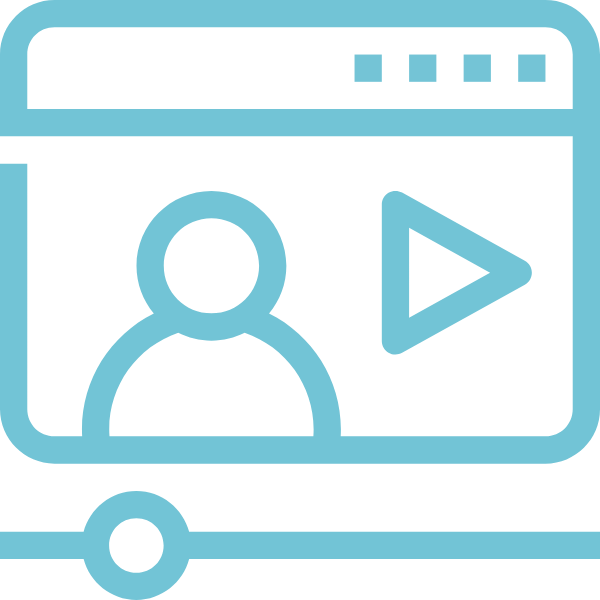 icon depicting a video thumbnail and play button