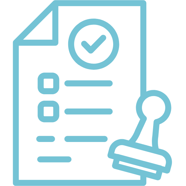 permit document with rubber stamp