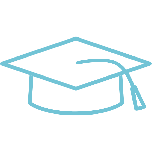 an icon of a graduation cap