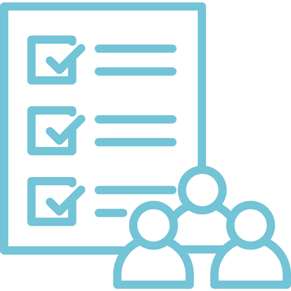 a job application and three generic outlines of people
